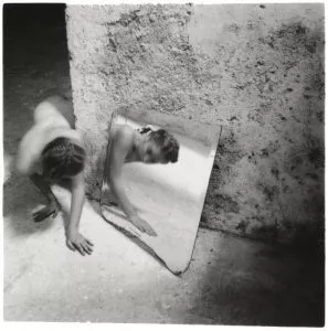 Francesca Woodman, Self-deceit #1, Rome, Italy, 1978 © George and Betty Woodman