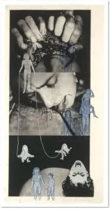 Kiki Smith: 'Puppet', 1993-94, etching + Collage, signed and numbered, edition of 35, 57 15/16 x 29 1/8 in.