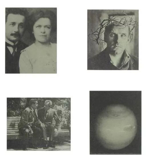 Thomas Ruff „Zeitungsphotos / Thomas Ruff - Newspaper Photographs “, 1991, Four sheets of duotone, offset and silk-screen print on strong paper each 50 x 40 cm, motifs vary in size 18 x 21,14 x 10,17 x 14, and 13,5 x 10 cm on 50 x 40 cm sheets, the four sheets belong together as a group, and are therefore explicitly signed and numbered with pencil on one of the sheets, small edition only 36 copies