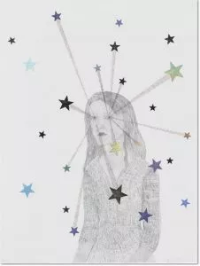 Kiki Smith, Promising, 2018, lithograph with sokscreen and foil, edition of 28