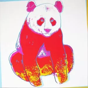 Andy Warhol, Endangered Species: Panda 1983, Silkscreen, not signed and numbered. Trial proof from the early prints, with blind stamp and stamp from the Publisher: Ronald Feldman, New York, 1983. Paper size 38 x 38 in/ 96,5 x 96,5 cm, very good/excellent condition, Provenance: Private Collection, New York.
