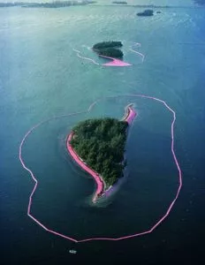 Christo und Jeanne-Claude: ‘Surrounded Islands 1980 – 83’, 2009, 7-part leporello, digital pigment print (Ditone) on 260 g/m² Hahnemühle Baryta paper, size: 32 x 175 cm / 12½ x 69 in. Edition: 75, handsigned and numbered