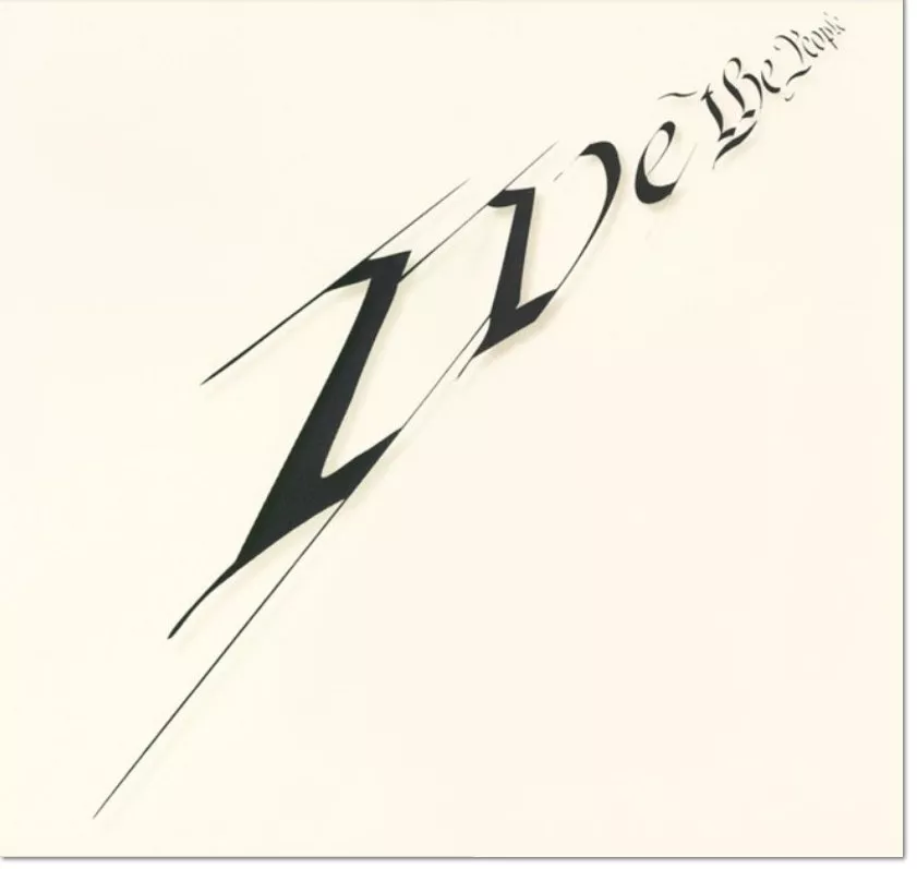 Ed Ruscha: We the People, 2012, 2-color lithograph, signed and numbered, edition of 250, size: 14.00 x 14.00 in / 35.6 x 35.6 cm