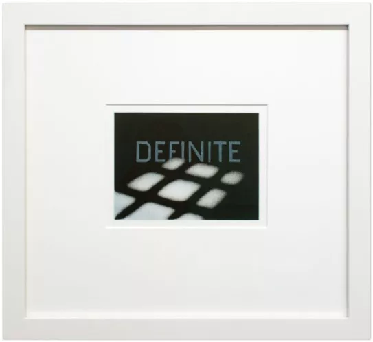 Ed Ruscha: ‘Definite from the That is Right portfolio’, 1989, Lithograph, numbered in lower left and initialed and dated lower right, edition of 30, image size: 5 x 6 7/8 inches (12.7 x 17.5 cm), paper size: 9 x 11 inches (22.9 x 28 cm)