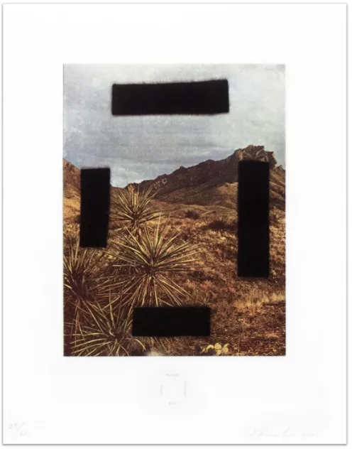 Ed Ruscha: ‘Noose Around Your Neck’, 2001, Four-color photogravure with screenprinted text, signed 'Ed Ruscha' and dated lower right, numbered lower left, edition of 60, image size: 12 x 9 1/8 in / 30.5 x 23.2 cm, Paper size: 18 x 14 in / 45.7 x 35.6 cm