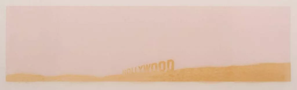 Edward Ruscha Pepto-Caviar Hollywood 1970, Screenprint Sheet size: 15 x 42 3/8 inches Printer: Cirrus Editions Publisher: Cirrus Editions, Los Angeles Edition size: 50, plus proofs Catalogue raisonné: Engberg 42 Signed, dated, and numbered in pencil, lower margin