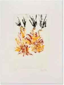 Georg Baselitz, Vier Spitzen 2002 Eau-forte et aquatinte 75,5 x 57 cm Edition de 18 ex