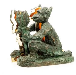 Jörg Immendorff: 'Alter Ego, 1995, Sculpture, bronze, two-pieces, size: 26 cm x 36.6 cm x 38.5 cm, weight approx. 28 kg, edition of 980.