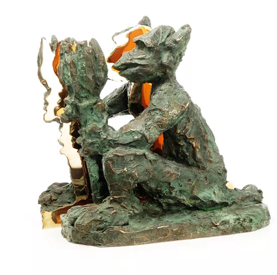 Jörg Immendorff: 'Alter Ego, 1995, Sculpture, bronze, two-pieces, size: 26 cm x 36.6 cm x 38.5 cm, weight approx. 28 kg, edition of 980.