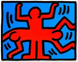 Keith Haring: ‘ POP SHOP VI (4)’ 1989, Screenprint, Certificate of Authenticity on verso. Estate stamped, dated, numbered and signed in pencil by the Executor for the Keith Haring Estate, Julia Gruen.