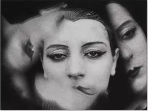 Man Ray Kiki de Montparnasse, 1924 Theme: Women - photogram (image from a movie) triple portrait woman close-up on face extract from Fernand Leger's 