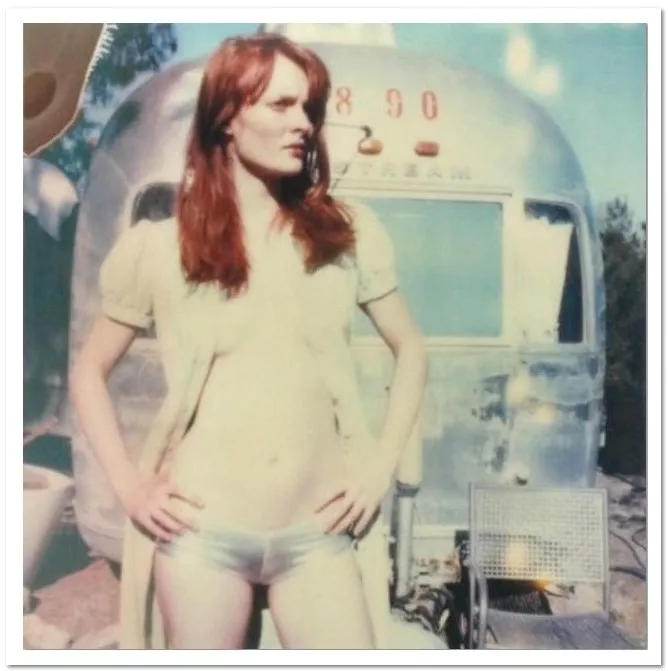 Stefanie Schneider Daisy in front of a Trailer