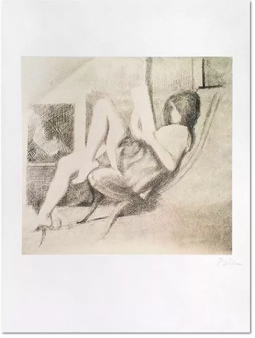 Balthus, Sans Titre, Litograph 1994