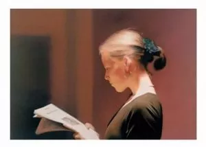 Gerhard Richter, Lesende (Reader), offset printing after the oil painting of the same name from 1994, Catalog Raisonné: 804, unsigned. SIZE: 50.8 x 35.8cm, sheet size: 71 x 55.9cm.