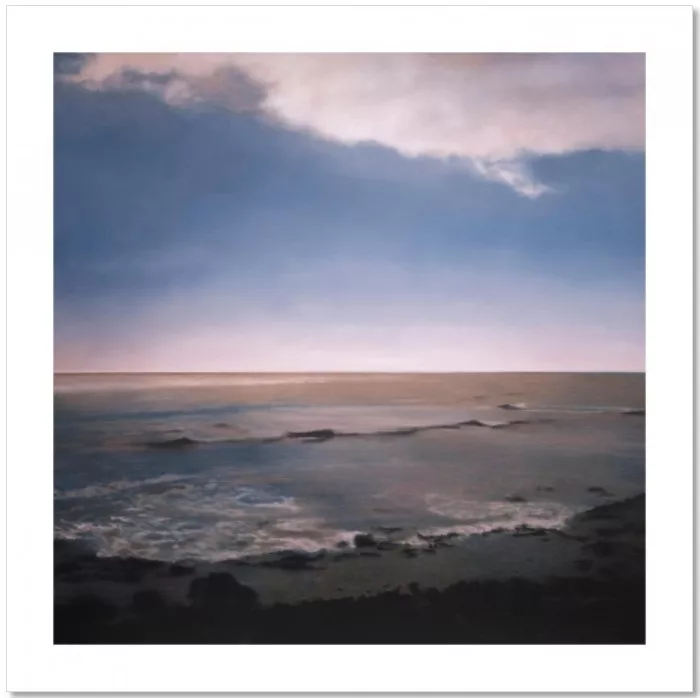 Gerhard Richter, Seestück (Seascape), offset print, after the oil painting of the same title from 1998, Catalogue Raisonné: 852-1, Oil on canvas, size; 55,8 x 55,8 cm, or 76,2 cm x 76,2 cm