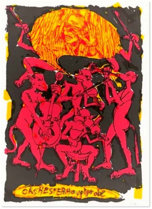 Jörg Immendorff - Orchesterhauptprobe, 1995