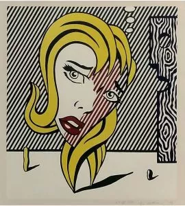 Roy Lichtenstein: ‘Blonde’, 1978, Lithograph on Arches paper, from the Surrealist Series (C.153), signed, numbered, and dated in pencil, lower right, image Size: 21.75 x 19.125 in, total size: 29.75 x 27 in. We offer one of the E.A. This artwork is in excellent condition.