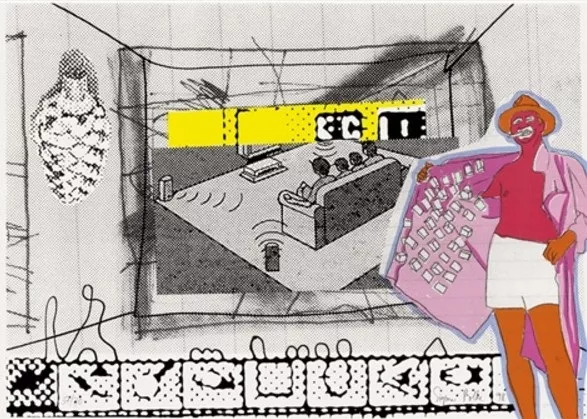 Sigmar Polke - Filmvorführung (Movie screening), 1998, Seriegraphie, signed and numbered, size: 19 7/10 × 27 3/5 in - 50 × 70 cm. Edition of 70