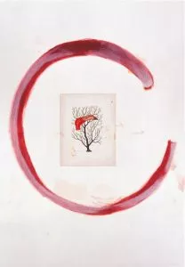 Julian Schnabel Flamingo II 1991 Etching, aquatint, printed over collage, on rag paper, 198 x 137 cm (78 x 54