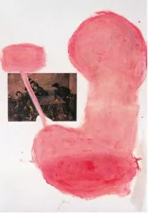 Julian Schnabel - Le Tango II 1991 Etching, aquatint, printed over collage, on rag paper, 198 x 137 cm (78 x 54