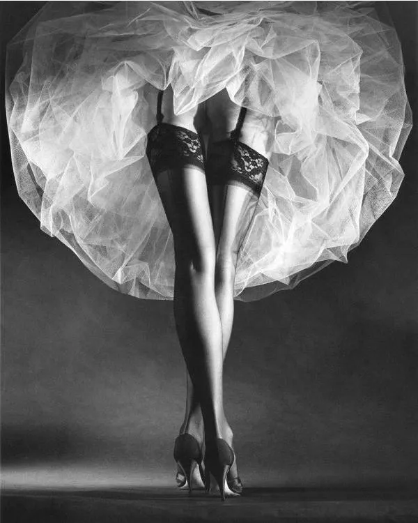 Horst P. Horst - Round the Clock, New York, 1987, silver gelatin print, printed later, stamped with Photographers blind stamp, signed and inscribed with title on verso, size: 11 1/2 x 9 in.