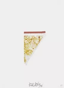 Joseph Beuys: 'Hasenblut', 1971/79, Plastic bag with hare´s blood, mounted on white board with sticking plaster. Signed and numbered. Edition of 45. Print : 62 x 45 cm (24 x 17 in.), 