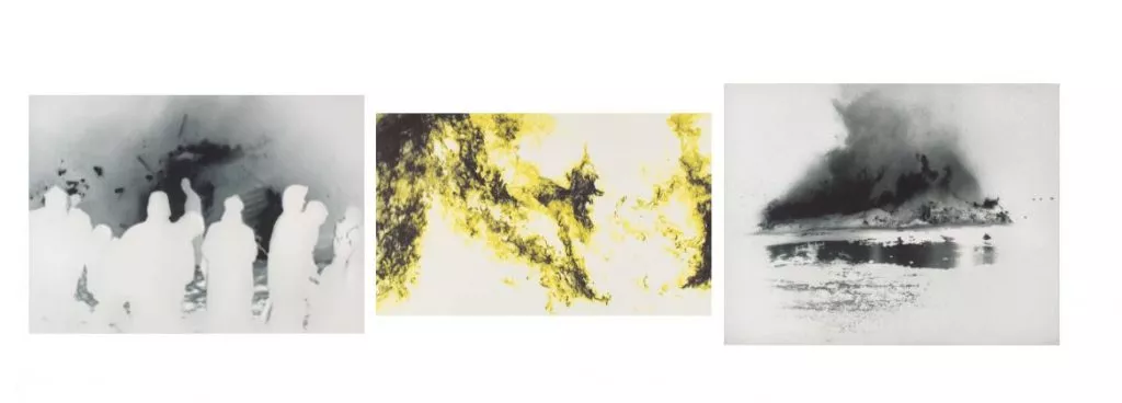 Olafur Eliasson • Inverted Campfire Series • 2006 OlE-06-001-1_415x455.png OlE-06-001-2_255x375.png OlE-06-001-3_311x412.png OlE-06-001-4_336x498.png OlE-06-001-5_392x454.png OlE-06-001-6_395x478.png OlE-06-001-7_356x526.png OlE-06-001-8_412x556.png OlE-06-001-9_377x557.png OlE-06-001-10_376x564.png OlE-06-001-11_375x557.png OlE-06-001-12_432x536.png OlE-06-001-13_398x590.png OlE-06-001-14_337x585.png OlE-06-001-15_436x655.png Olafur Eliasson • Inverted Campfire Series • 2006 • Photogravure • Hahnemühle Bütten 400 gr. • Various size • Edition of 18 • Set of 15 • OlE 06 001 Signed and numbered by the artist