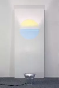Olafur Eliasson: 'Sunset Door', 2006, from Door Cycle, wooden door panel with color effect filter and light. Size: door 210 x 90 x 12 cm (82¾ x 35½ x 4¾