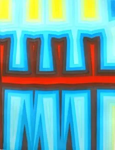 Tauba Auerbach: ‘Fold Slice Topo I’, 2011, color aquatint on Somerset white paper, signed numbered, Image size: 36″ x 27″, Paper size 45″ x 35″, edition of 35.