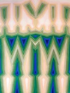 Tauba Auerbach: ‘Fold Slice Topo II’, 2011, color aquatint on Somerset white paper, signed numbered, Image size: 36″ x 27″, Paper size 45″ x 35″, edition of 35