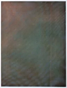 Tauba Auerbach: ‘Mesh Moire II’, 2012, color softground etching on Somerset white paper, image size 31¾” x 23¾”, paper size 40¼” x 30″, edition of 40.