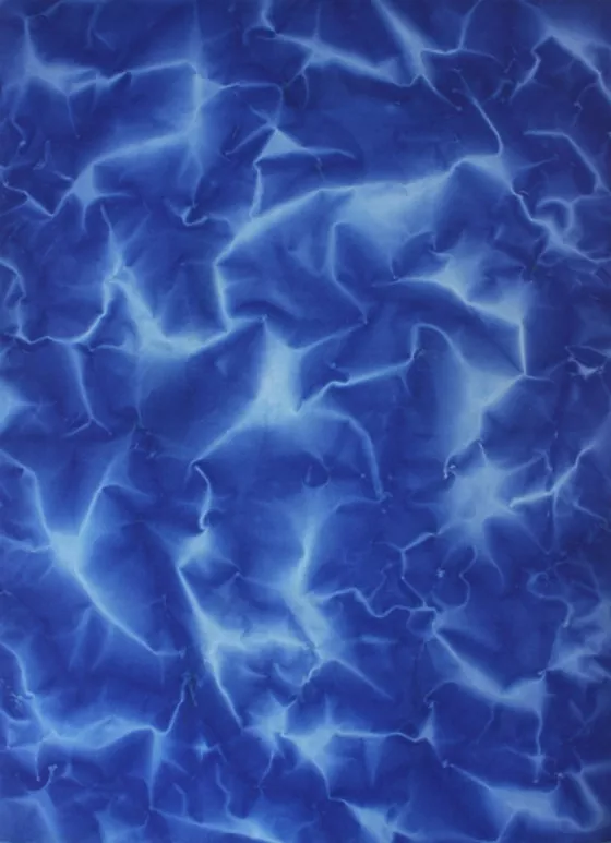 Tauba Auerbach: ‘Plate Distortion I’, 2011, color aquatint, revere white and Kozo paper, image size 34