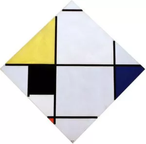 Piet Mondrian Composition With Yellow Black Red And Gray 1921 60 X 60