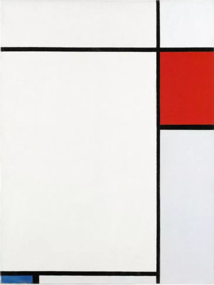 Piet Monrian Composition With Red Blue And Gray 1927 Oil On Canvas