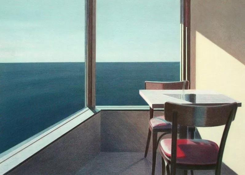 John Register Restaurant Overlooking The Pacific 1990